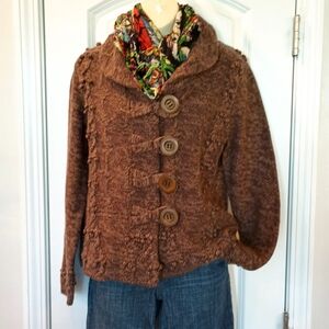 Chadwick’s Knit Collared Long Sleeve Cardigan SZ: M New